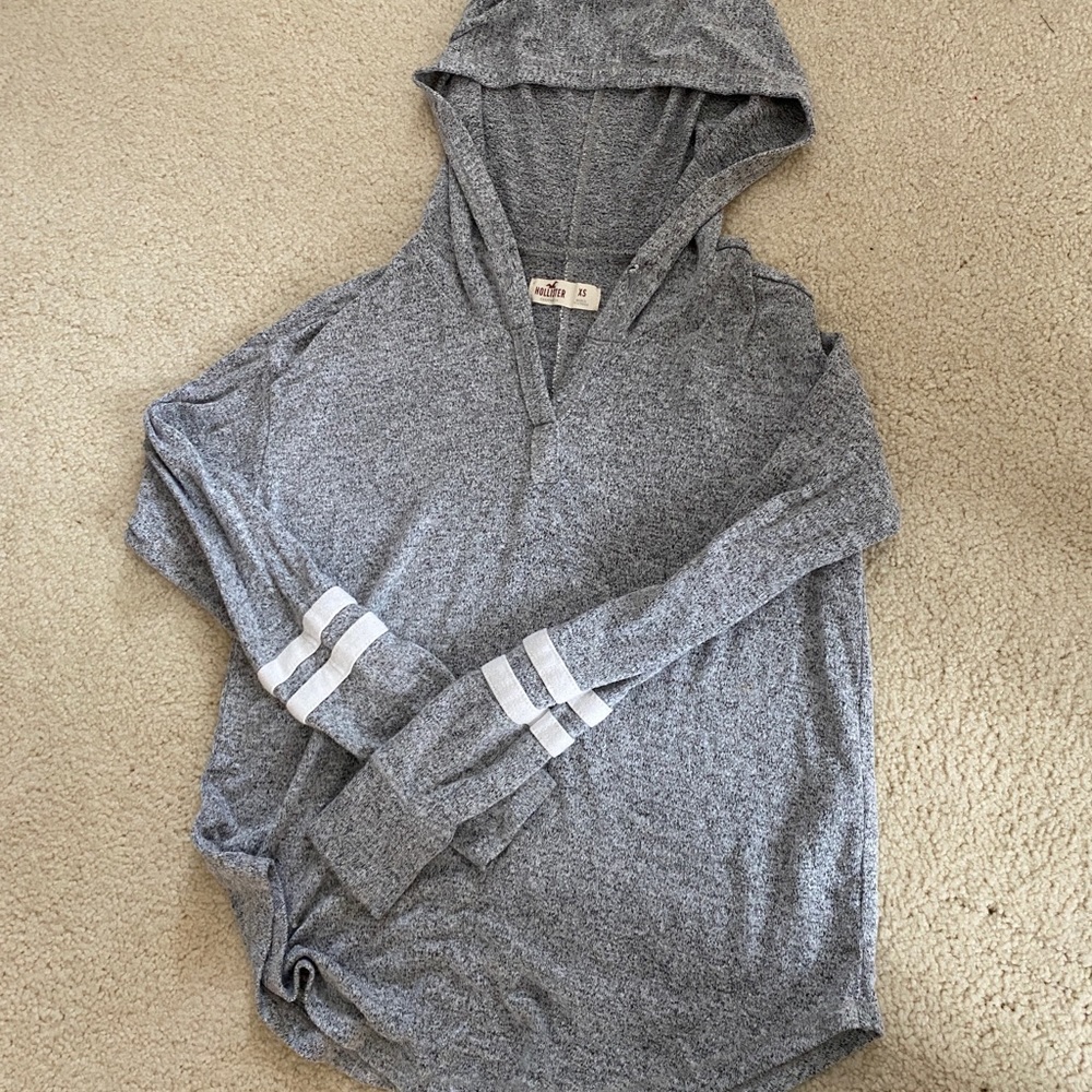 Hollister Gray Long sleeve hoodie
